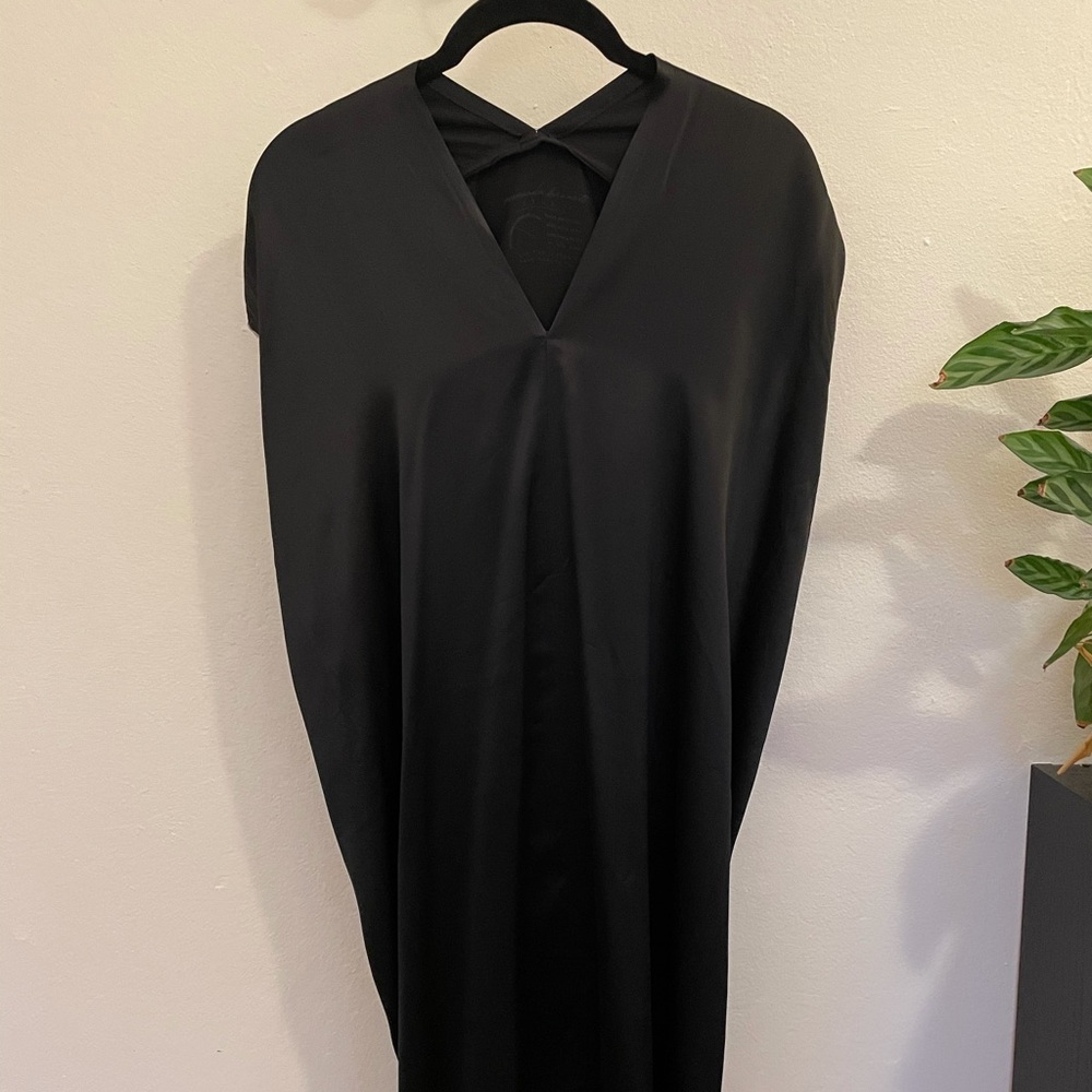 Miranda Bennett Everyday Dress Blk Silk Charmeuse